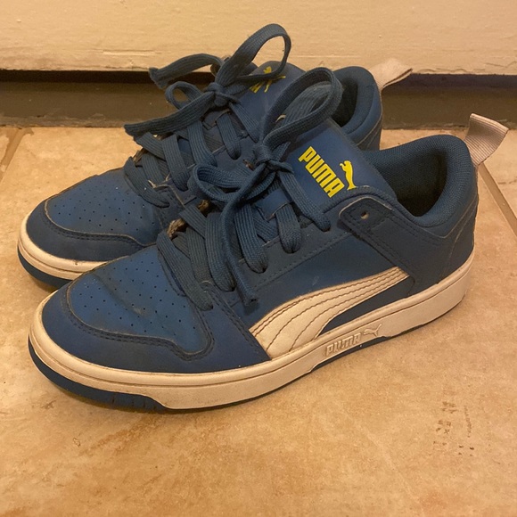 Puma Shoes | Puma Blue Soft Foam Sneakers Size 4.5 C | Color: Blue/White | Size: 4.5bb | Jvieraramirez1's Closet